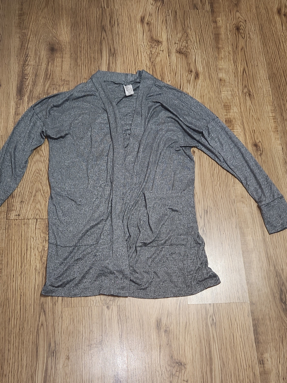 Lightweight Open-Front Gray Women's Cardigan